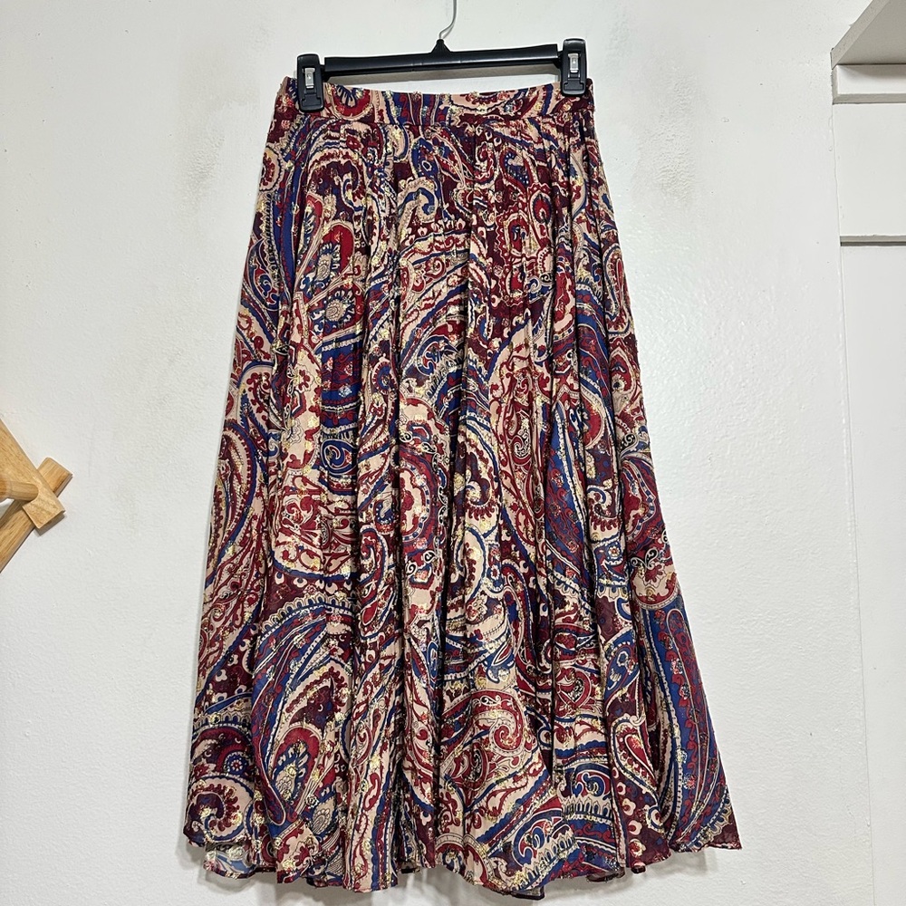 Haute Hippie A-Line Pleated Skirt, Size 0